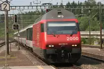 460 064 am 03.07.09 in Othmarsingen mit IR Basel - Z�rich - Chur. 