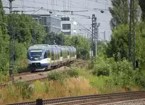 BOB VT 720 + 2 weitere VT 643, als BOB 86724,86924,86824 aus Tegernsee,Lenggries,Bayrischzell am 30.07.2010, M�nchen Heimeranplatz
