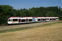 Am 7.8.10 n�hert sich der RABe 520 009-2 Buckten.