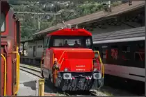 Die f�r den Ersatz der alten (doch sch�nen...) Ee 3/3 durch Stadler neu gebaute Rangierlokomotive Ee 922 011-3 wurde am 29. Juli 2010 im Bahnhof Brig eingesetzt.