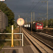 145 064-2 am fr�hen Morgen des 18. Augusts 2010 in Rotenburg (W�mme).