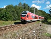 429 028 auf der Strecke Binz-Lietzow am 31.August 2010 vor Lietzow.