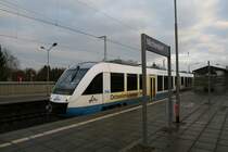 Am 08.01.2008 Half VT 704 der OLA bei der M�rkischen Regiobahn auf der Strecke Berlin Wannsee-J�terbog aus hier aufgenommen in Michendorf.