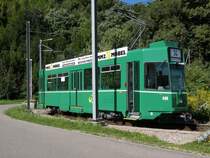 Be 4/4 mit der Betriebsnummer 498 ist vor kurzem aus der Revision gekommen und erstrahlt in neuem Glanz. Hier steht der Wagen in der Wartenbergschlaufe. Die Aufnahme stammt vom 01.09.2010.