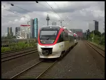 VT 1004 mit VT 1001 bei der Einfahrt in D�sseldorf Hamm als S28