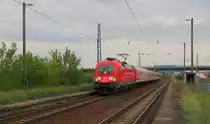 DB 182 009-1 mit der RB 16297 von Eisenach nach Sangerhausen, in Erfurt Ost; 03.09.2010