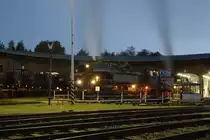 Am 21.08.2010 fand traditionell zum Auftakt des Chemnitzer Heizhausfest im S�chsischen Eisenbahnmuseum eine Nacht-Fotoveranstaltung statt. 65 1049 steht zu beginn der blauen Stunde auf der Drehscheibe vor Haus 1.