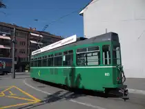 Be 4/4 mit der Betriebsnummer 461 als Fahrschulwagen in Binningen an der Endhaltestelle. Die Aufnahme stammt vom 03.09.2010.