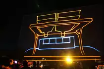 20. Heizhausfest in Chemnitz Hilbersdorf am 21.08. 2010, Abends zur Lasershow