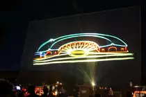 20. Heizhausfest in Chemnitz Hilbersdorf am 21.08. 2010, Abends zur Lasershow