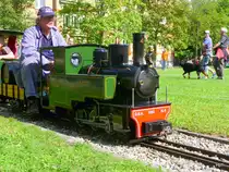 Dampfbahn Aaretal M�nsingen - Dampflok 030 Decauville Nr. 4 Spur: 7 1/4 Zoll Baujahr: 1995 Gewicht: ca. 350 kg unterwegs am 29.08.2010