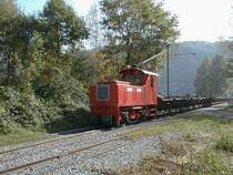 IRR,Dienstbahn,Zugsausfahrt aus Koblach mit Lok  Heidi  Richtung Rheinm�ndung/Bodensee am 15.10.01