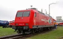 Neben SBB Cargo und RBH war auch HGK vertreten. Hier 145-CL 012. Fotografiert am 04.09.10 auf der Lokschau in Leuna.