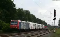 Re 482 021-3 mit einem kurzen GZ gen Norden bei der Durchfahrt Landgwedel 17.8.120 Ein Gru� geht an den Tf ;-)