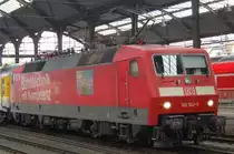 Die 120 502-0 von DB Systemtechnik am 07.09.2010 in Aachen Hbf.