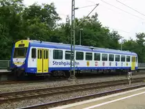 Triebwagen VT 412 der Strohg�ubahn (WEG) im Bahnhof Stuttgart-Feuerbach, 07.09.2010