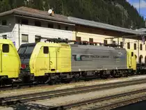 189 901RT mit einen Stahlzug im Bahnhof Brenner am 06.09.2010