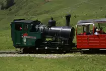 Portrait der Dampflok H 2/3 15, am 20.8.10 oberhalb von Planalp. 
