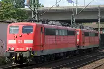 151 103-9 mit noch einer 151er in Hamburg-Harburg 4.9.2010 