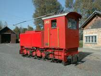 IRR,Dienstbahn,Diesel-Elektrische Lok Urs (1949) auf dem Werkplatz in Koblach/Steinbruch 