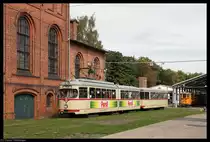 Der Wagen 2304 der Rheinbahn ist bereits seit 1995 im HSM und sonnte ich am 22. August 2010 an den Wagenhallen.