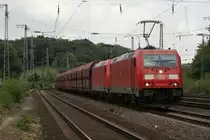 185 349-8 + 185 372-0 mit einem Kohelzug in K�ln West am 27.07.2010