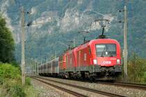 1016 002 an der Spitze des R 4025 von Bruck nach Graz am 6.10.2005 kurz nach Peggau-Deutschfeistritz