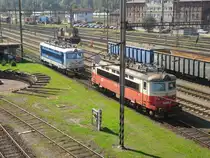 242 244-2 und 242 205-3 stehen im Bw Cheb, am 11.09.10. Foto entstand von der Fu�g�ngerbr�cke aus.