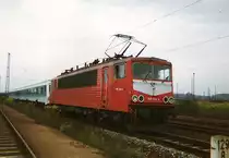 BR 155 014-4 kommt aus Richtung Reichenbach und wird in k�rze den Zwickauer Hbf. erreichen. Sommer 1997