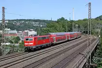 Die 111 014-7 in Wuppertal Sonnborn am 16,06,10