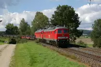 232 589 und 461 mit Stahlbrammenzug nach Sulzbach-Rosenberg H�tte am 17.09.2010 bei Sulzbach-Rosenberg.