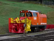 RhB - Schneeschleuder  X rot et 9218 in Pontresina am 16.09.2010