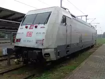 101 034-7 abgestellt im Rostocker Hbf.(26.09.10)