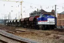 Am 05.04.2010 gelangte 203 786-9 mit einem Schotterzug in den Hbf.-Chemnitz. Die Lok war zu diesem Zeitpunkt gerade mal drei Monate alt, nach Ihrer Modernisierung.