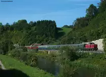 V100 1041 der Nesa mit einem Sonderzug von Lauchringen nach Hintschingen bei Wutöschingen 11.9.10