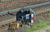 Fahrstra�e 120, ist am 22.09.10 rot. Das Signal geh�rt zu Gleis 11.