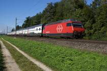 Re 460 058-1 verl�sst am 10.9.10 Herzogenbuchsee.