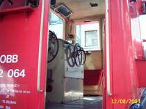 F�hrerstand der x262, die in Bludenz abgestellt ist.