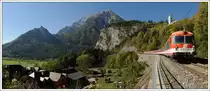 Zwischen  Stainach-Irdning und P�rgg kam es im Rahmen einer Fotofahrt mit 4010 009 am 4.10.2010 zu einer Nebenfahrt, bevor es durch das Ennstal als SLP 14268 weiter nach Bischofshofen ging. Die Aufnahme besteht jetzt aus drei Bildern und es handelt sich um eine kleine Fotomontage, da es sich um einen Nachschuss handelt.
