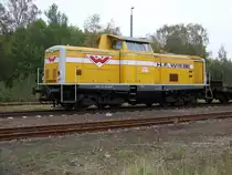 Die Wiebe Lok Nr.3 (212 192-9) �bernimmt derzeit die Rangierarbeiten in Munster. (07.10.10)
