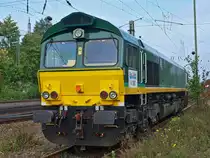 V 265, eine Class 66 der Rurtalbahn am 07.10.2010 in Aachen West.