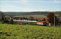 1044 090 mit dem Erlebniszug von Wien FJB nach Passau am 09.10.10 in Ingling. 