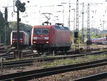 BR 145 049-3 von Railion rangiert in Aachen-West 10.10.2010