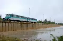 772 155 und 772 367 stehen am 25.09.2010 an den Entladeanlagen bei Seligenst�dt der Wismut-Werksbahn. Das Bild entstand im Rahmen einer �ffentlich veranstalteten Fahrt zur Besichtigung der Werksbahn.