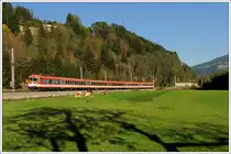 4010 009 am 4.10.2010 als SLP 14268 (bis Rg als 14266) von Linz Stahlwerke nach Bischofshofen in Pichl kurz vor Mandling im Ennstal aufgenommen.