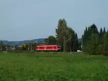 Ein 612er ist am 8.10.10 als RE 3478 nach Lichtenfels bei Ha�lach(b. KRonach) unterwegs.
