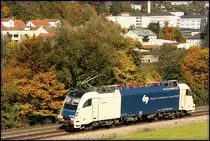 183 705 die neue der WLC f�hrt LZ gen Passau, holt dort ihren GZ ab und f�hrt dann wieder c.a 3h Sp�ter wieder zur�ck. (09.10.2010, Ingling)