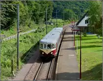 Bei sonnigem Herbstwetter durchf�hrt der Westwaggon 208/218 im Planverkehr als IR 3714 am 19.09.2010 die Haltestelle Michelau in Richtung Troisvierges. (Jeanny) 