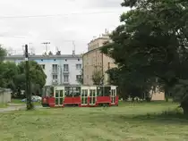 Gliwice, W�jtowa Wieś, 11.07.2009, Wagen 105Na-503, Linie 4. Heute gibt es in Gliwice keine Stra�enbahnben mehr...