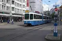 Be 4/6 2036 und Be 4/6 2047 verlassen am 1.10.10 die Station Stockerstrasse.